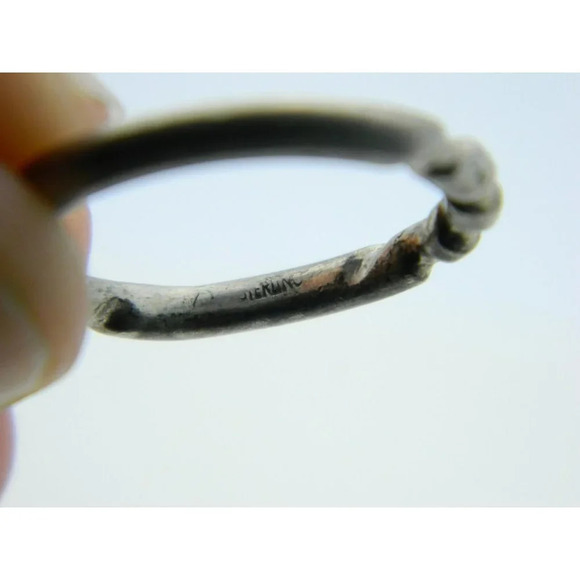 VTG .925 Sterling Silver Twist Metal Ring 6 - Picture 3 of 3
